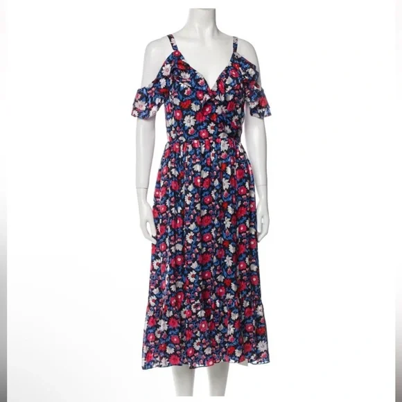 Kate Spade New York Navy Daisy Midi Dress RTR #42 - Picture 3 of 4